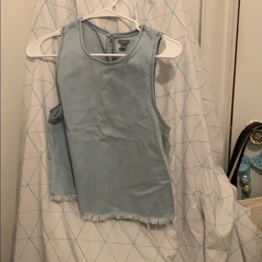 Aerie denim top Size small